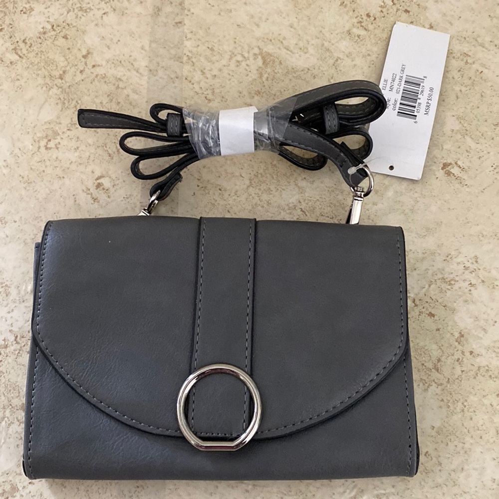 Mondani gray crossbody purse